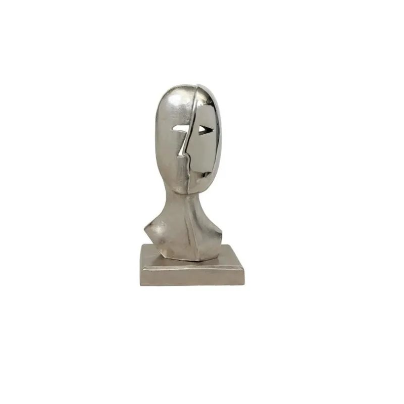 Silver Split Personality Sculpture