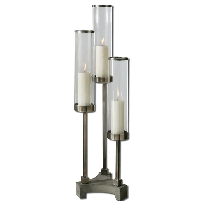 Brushed Aluminum Risto Candleholders