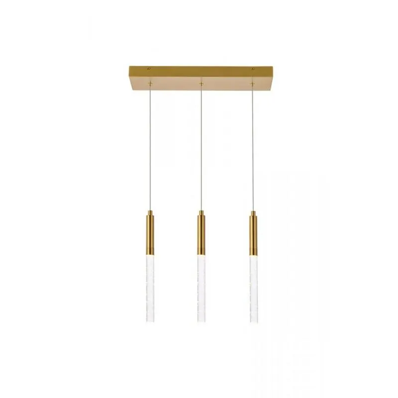 Ruelle 3 Lights Gold Pendant