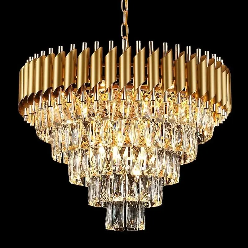 Gold Crystal Chandelier