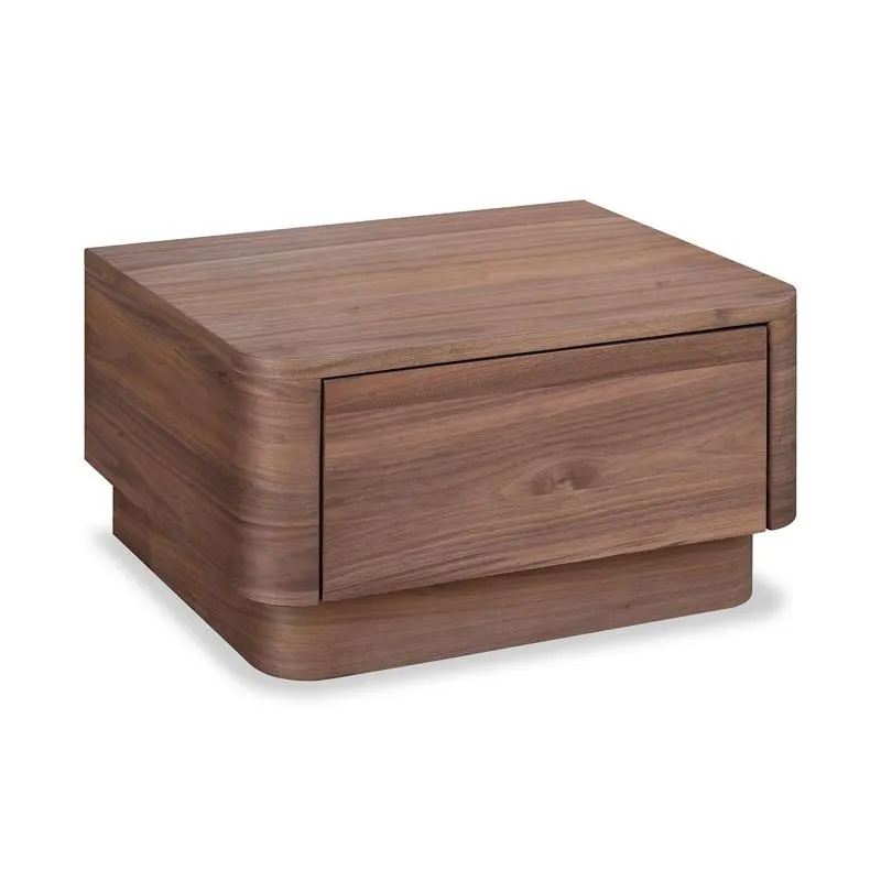 Round Off Small Nighstand - Wallnut