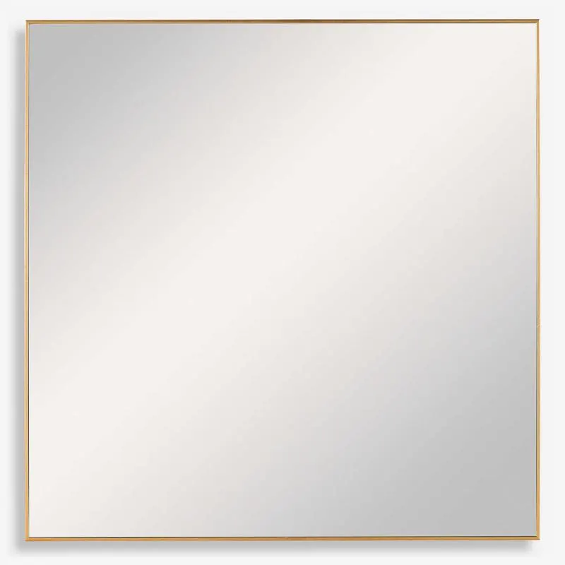 Alexa Square Mirror Gold