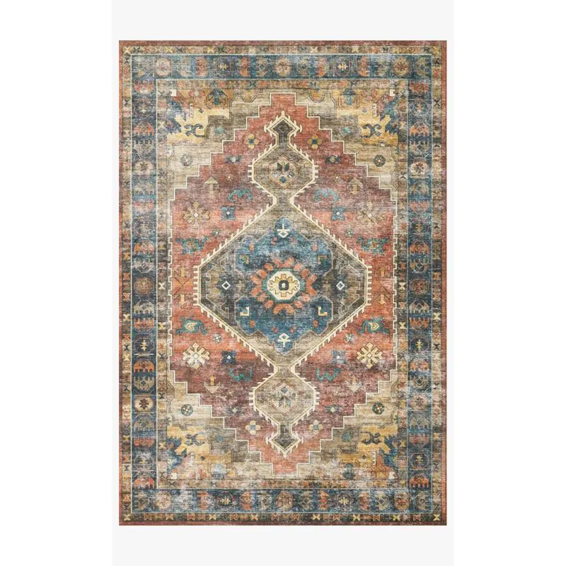 SKY-11-RUST-/-BLUE||7'-6" x 9'-6"
