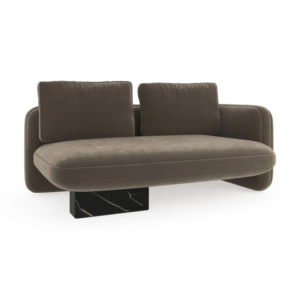 Overlap Raf Loveseat Dark Taupe