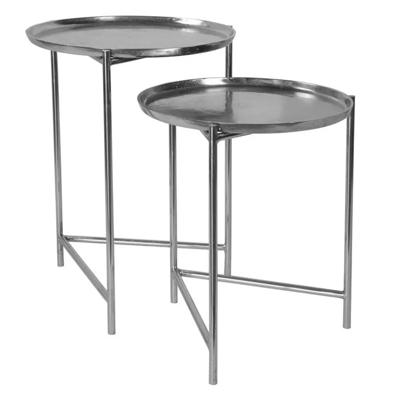 Burnet Nesting Tables en Plata