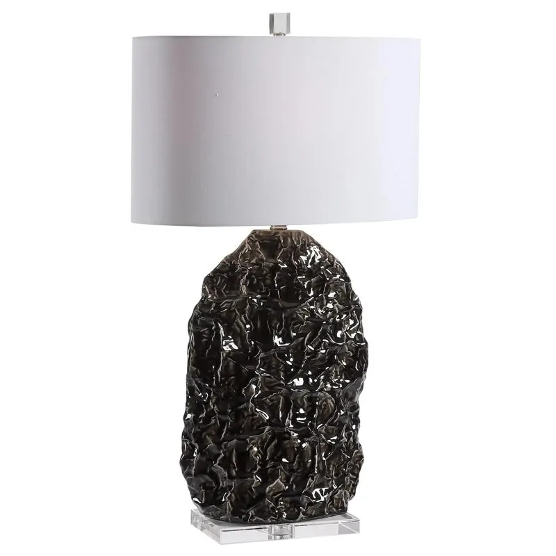 Wrinkle Black Table Lamp
