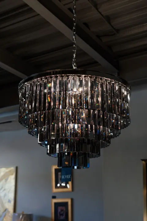 Smoked crystal chandelier
