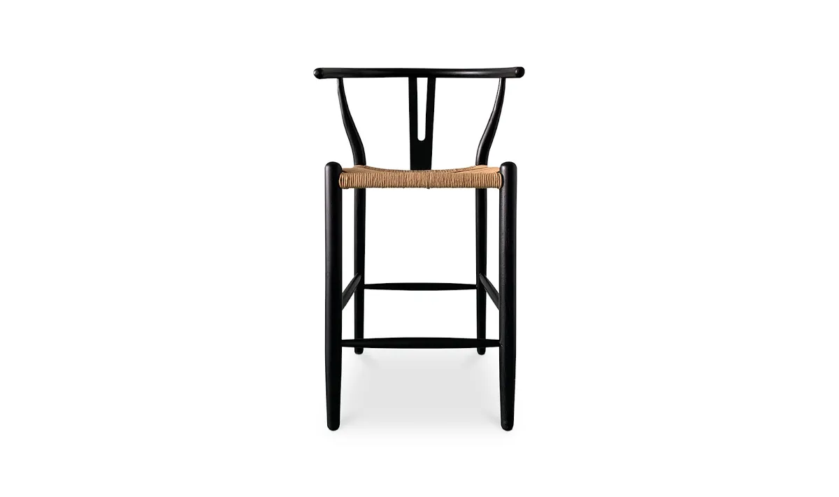 Ventana Counter Stool Black and Natural