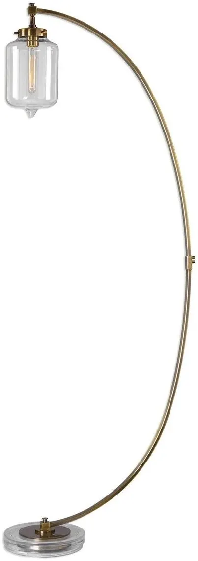 Revere Gold Curved Floor Lamp