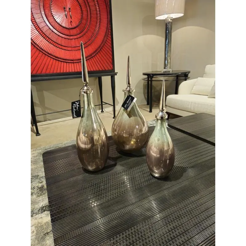 Crystal Smoked Vases